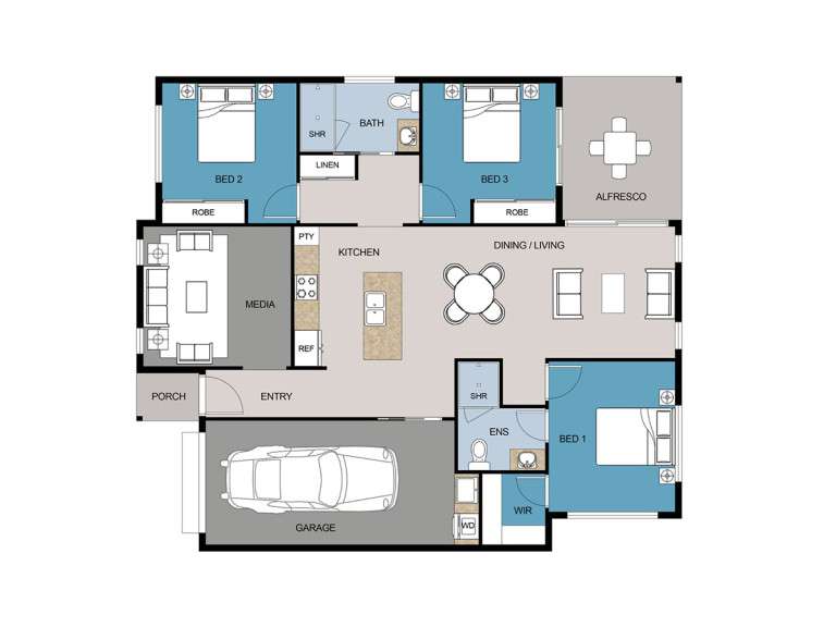 Modern 12.5m Frontage Home Designs – Sunshine Coast, North Brisbane & Queensland