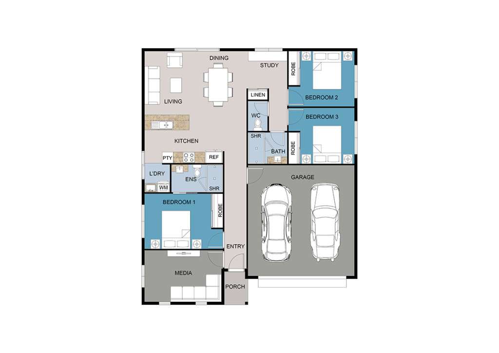 Modern 12.5m Frontage Home Designs – Sunshine Coast, North Brisbane & Queensland